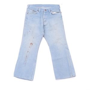 80s Sears Roebucks Mens 34x27 Paint Stained Jeans